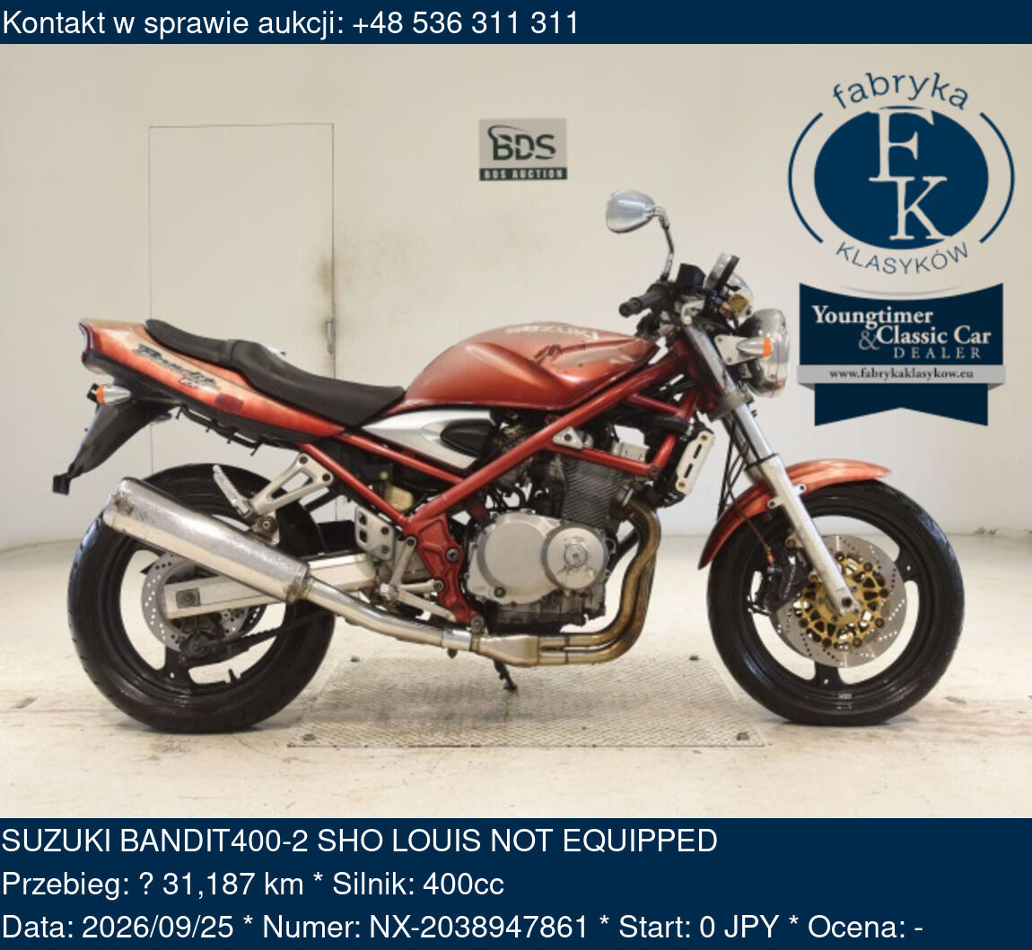 SUZUKI BANDIT400-2 SHO LOUIS NOT EQUIPPED  - zdjęcie 2