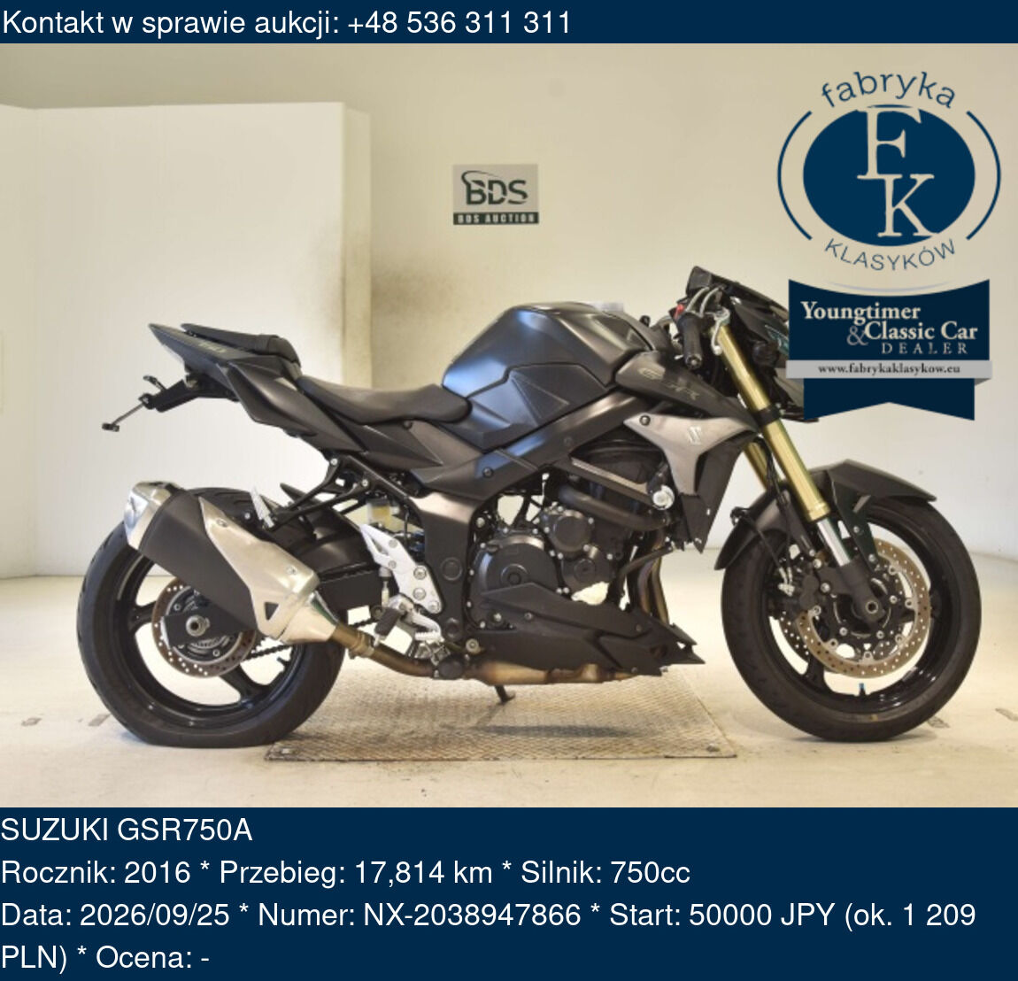 SUZUKI GSR750A 2016 - zdjęcie 2