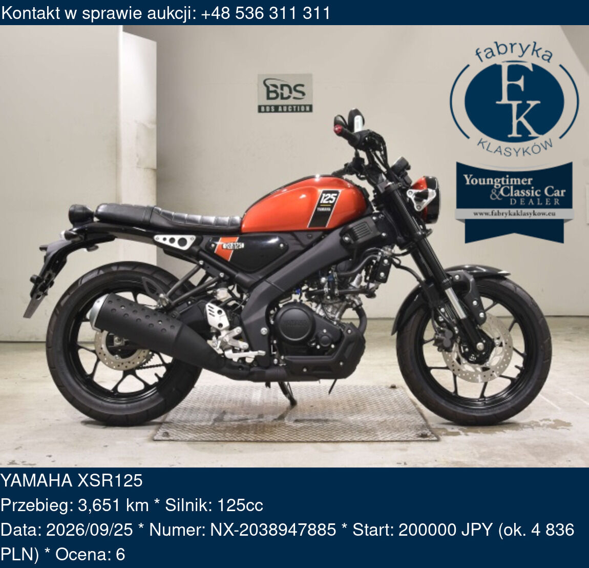 YAMAHA XSR125 - zdjęcie 2