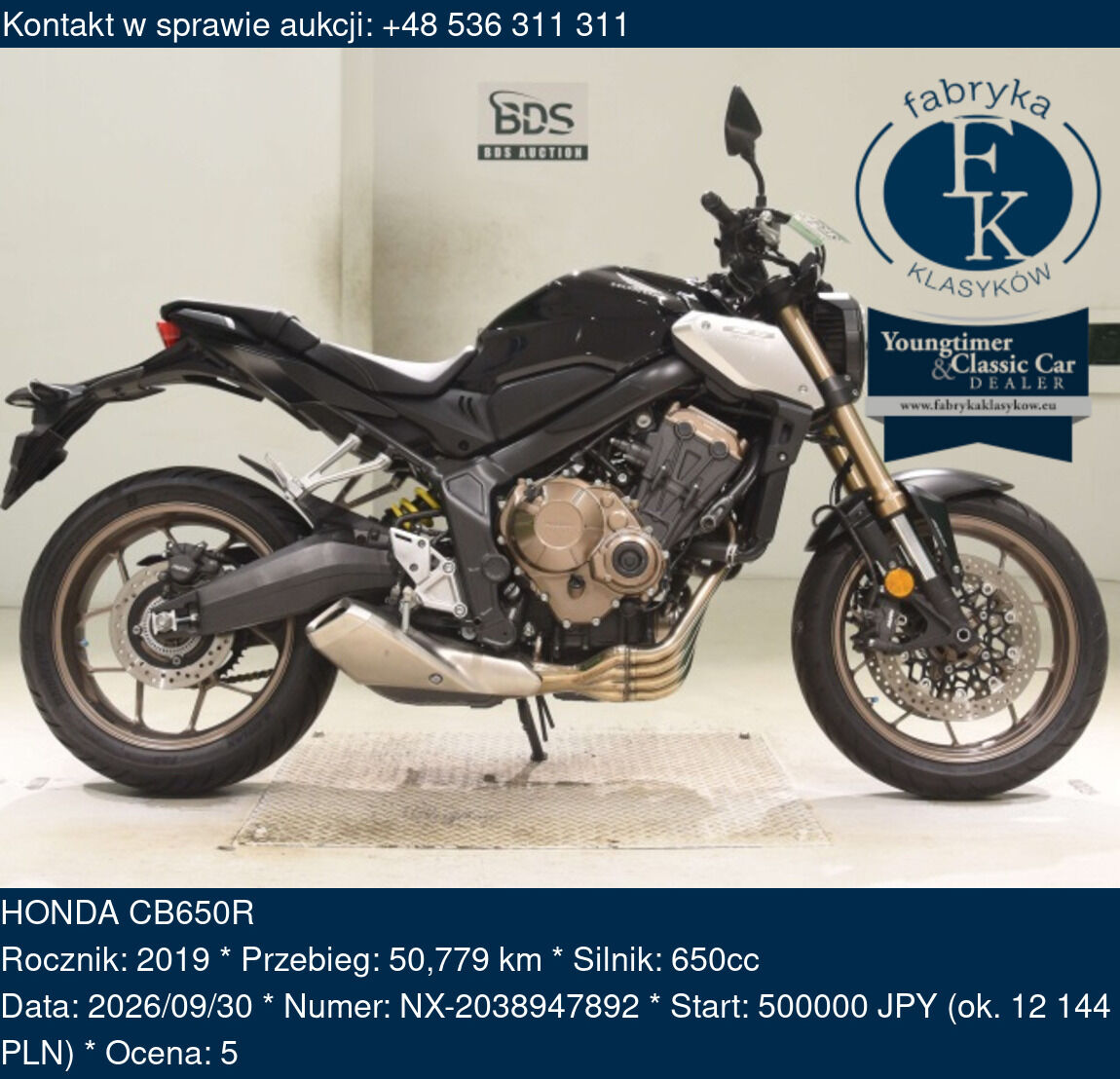 HONDA CB650R 2019 - zdjęcie 2