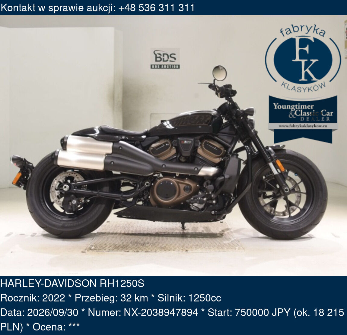 HARLEY-DAVIDSON RH1250S 2022 - zdjęcie 2