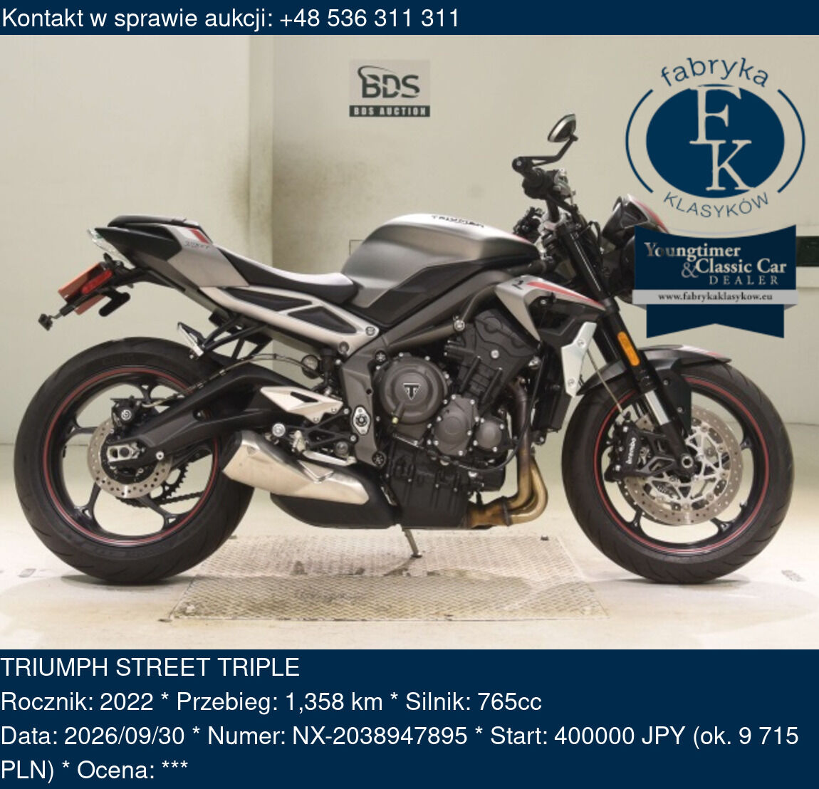 TRIUMPH STREET TRIPLE 2022 - zdjęcie 2