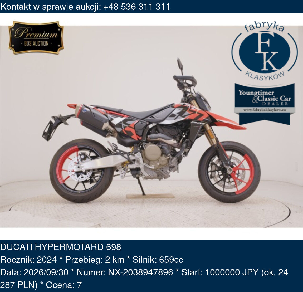 DUCATI HYPERMOTARD 698 2024 - zdjęcie 2