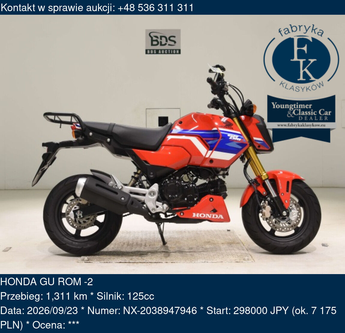 HONDA GU ROM -2 - zdjęcie 2