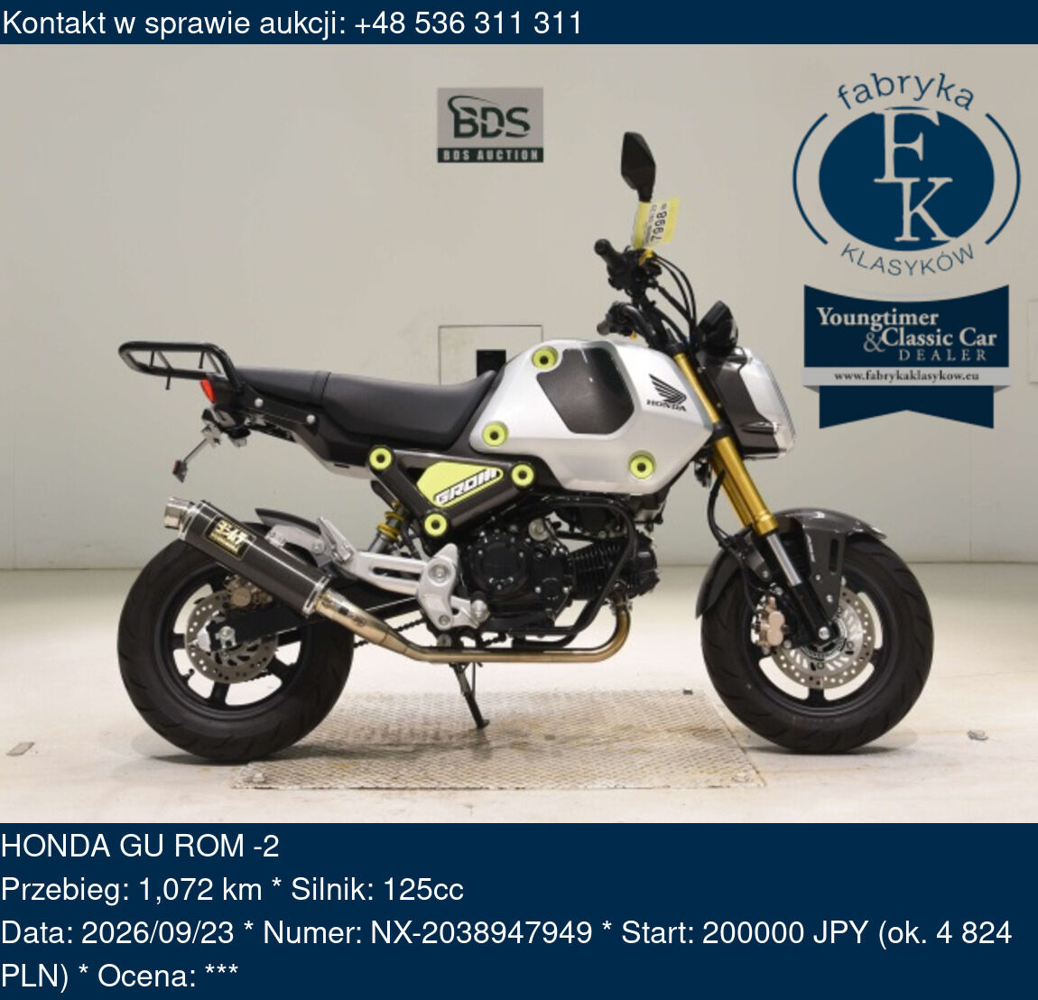 HONDA GU ROM -2  - zdjęcie 2