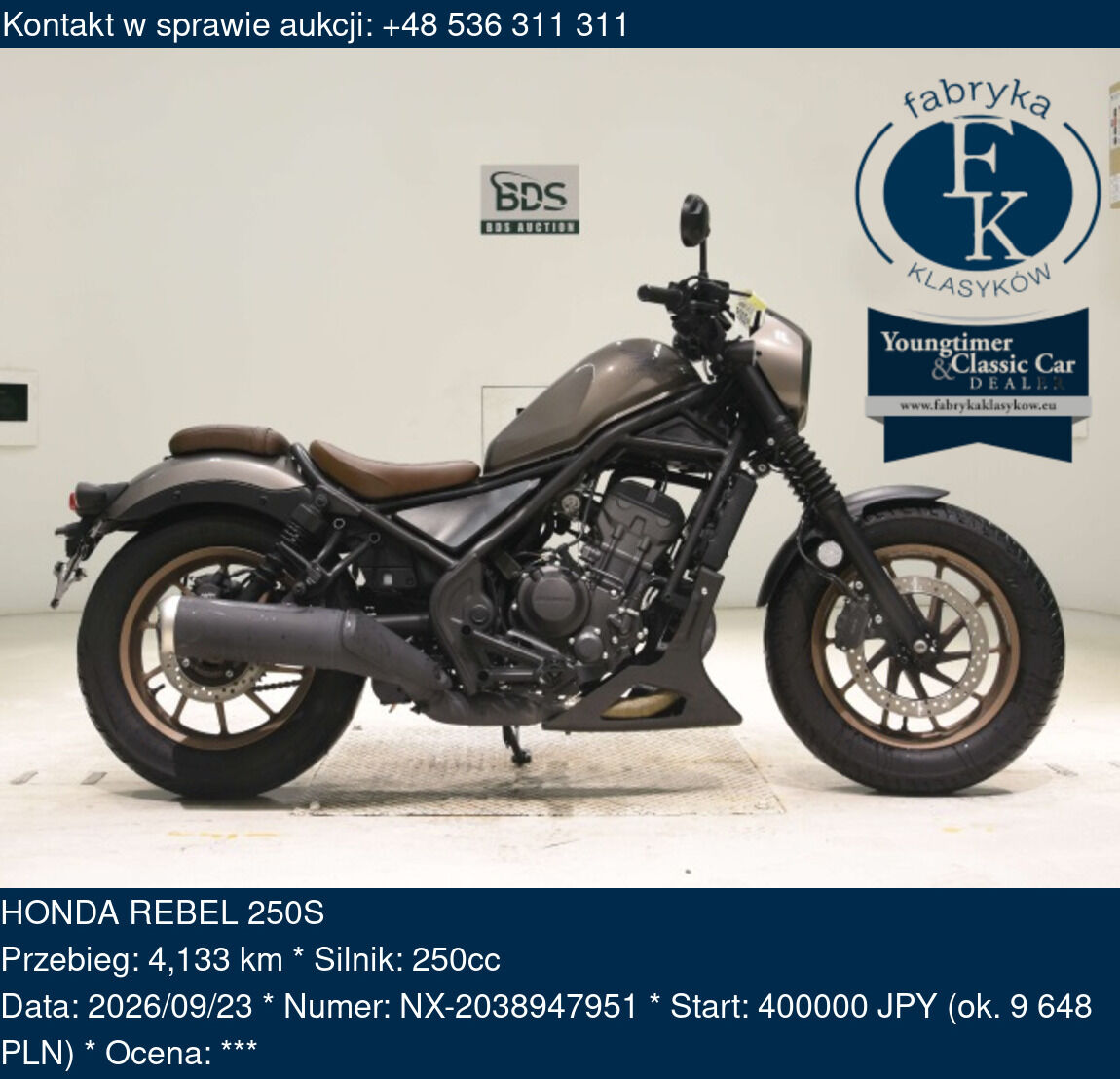 HONDA REBEL 250S  - zdjęcie 2