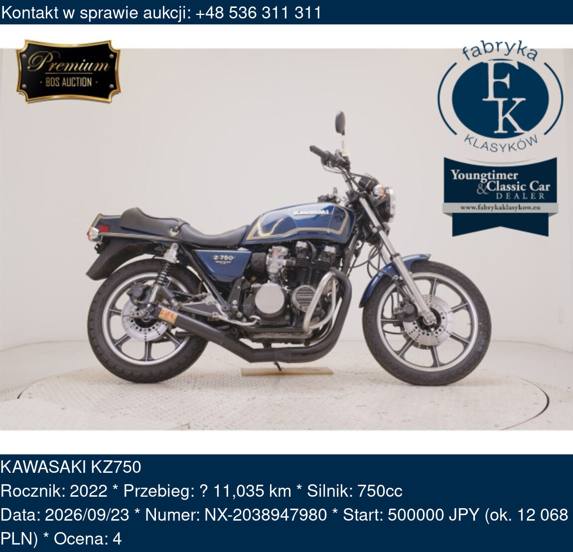KAWASAKI KZ750 2022 - zdjęcie 2