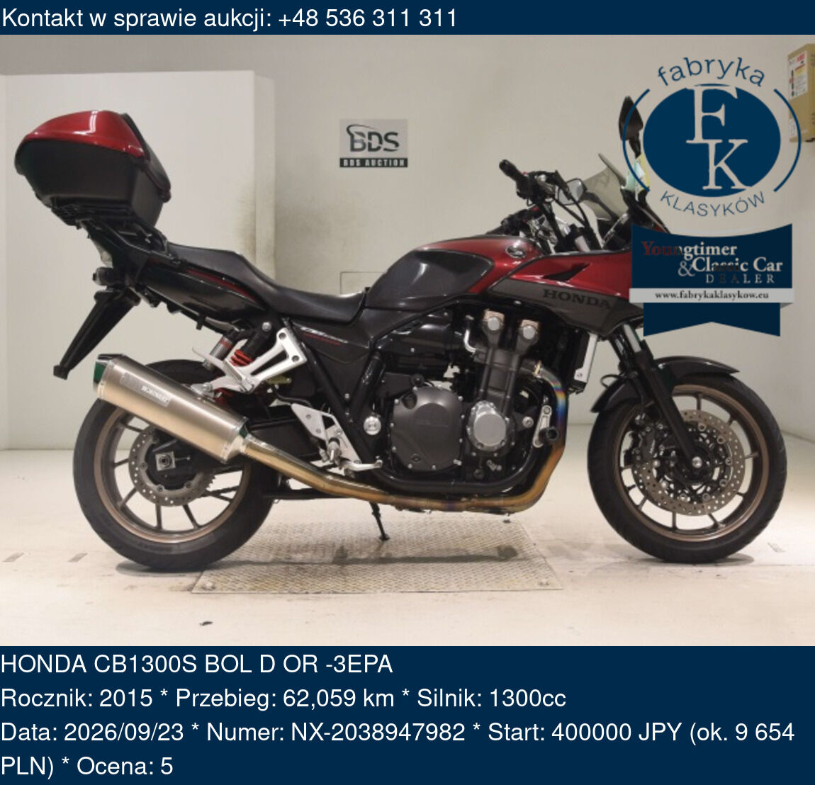 HONDA CB1300S BOL D OR -3EPA 2015 - zdjęcie 2