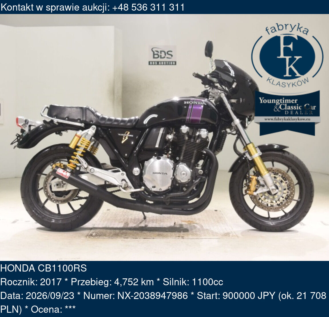 HONDA CB1100RS 2017 - zdjęcie 2