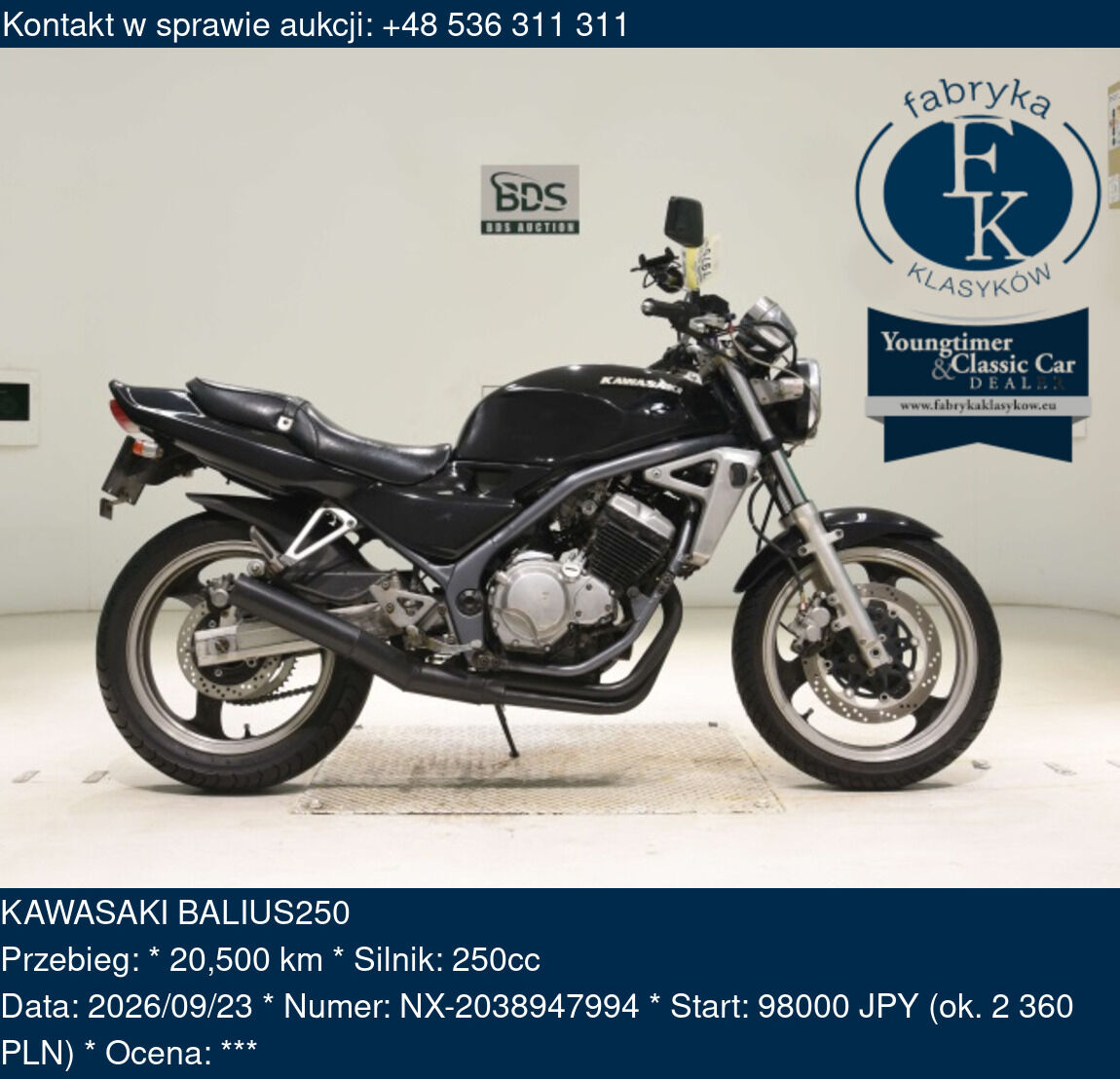 KAWASAKI BALIUS250  - zdjęcie 2