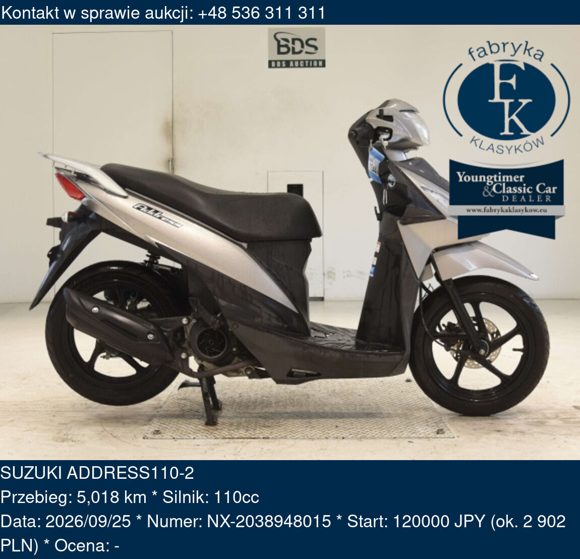 SUZUKI ADDRESS110-2  - zdjęcie 2