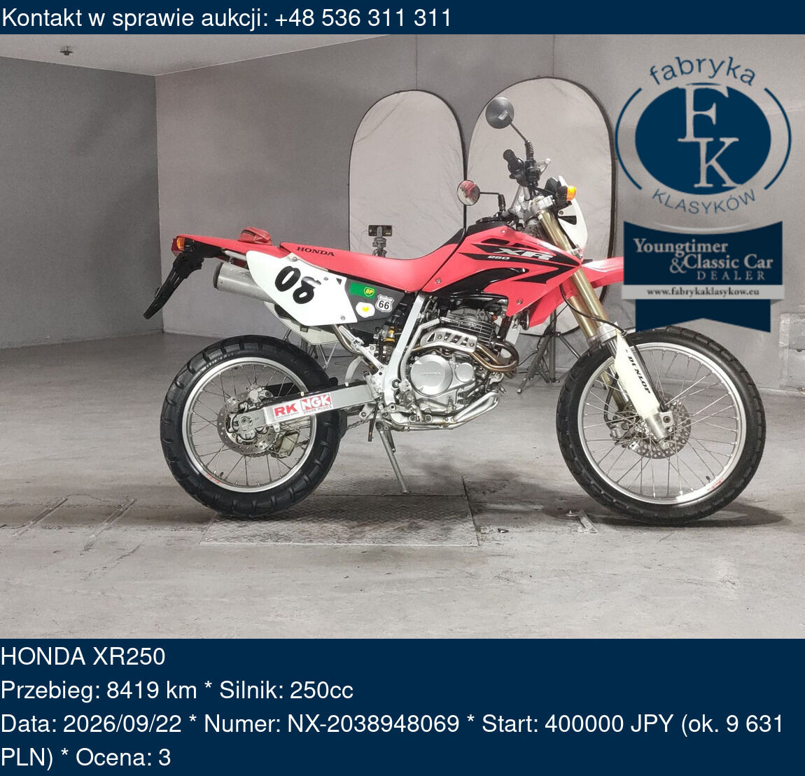 HONDA XR250  - zdjęcie 2