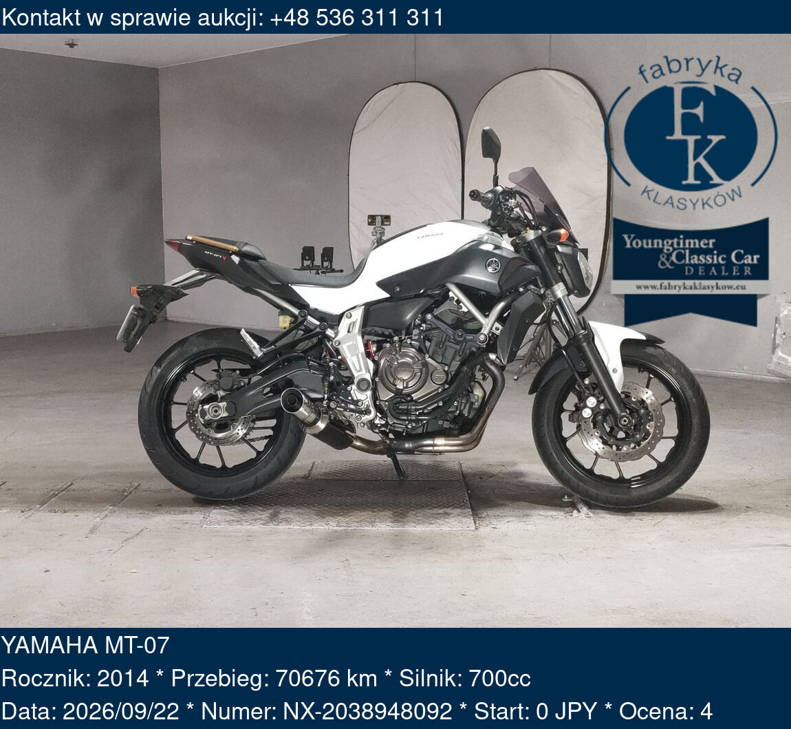 YAMAHA MT-07 2014 - zdjęcie 2
