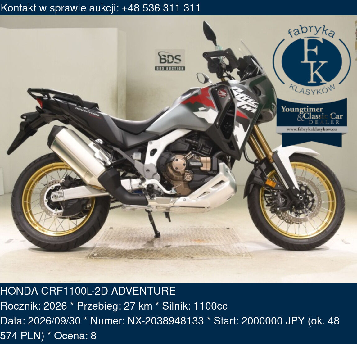 HONDA CRF1100L-2D ADVENTURE 2026 - zdjęcie 2