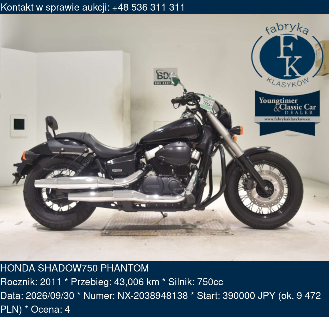 HONDA SHADOW750 PHANTOM 2011 - zdjęcie 2