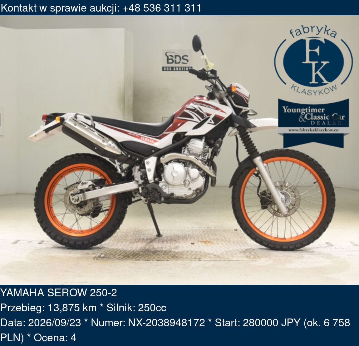 YAMAHA SEROW 250-2  - zdjęcie 2
