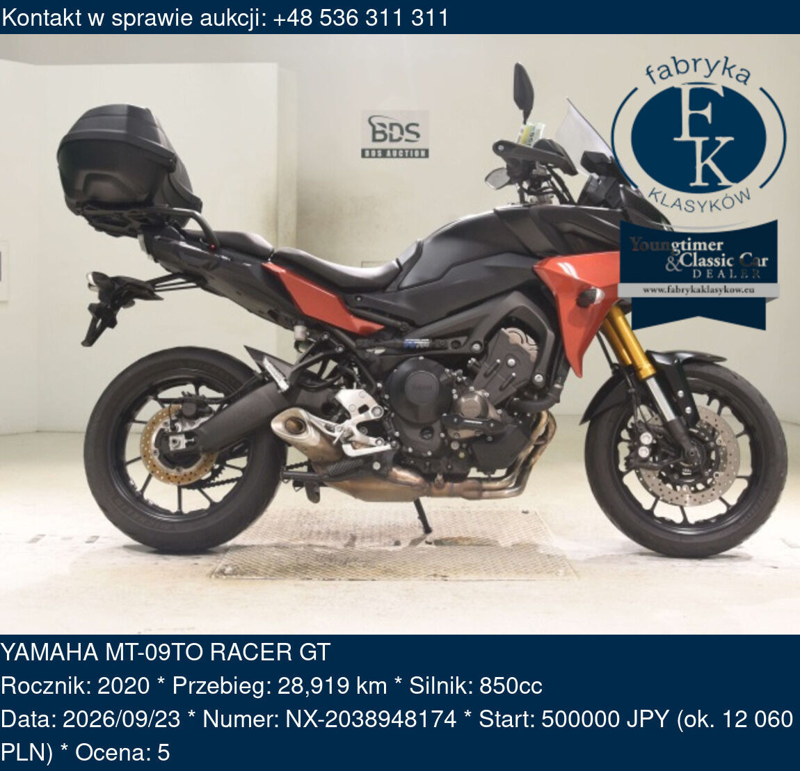 YAMAHA MT-09TO RACER GT 2020 - zdjęcie 2
