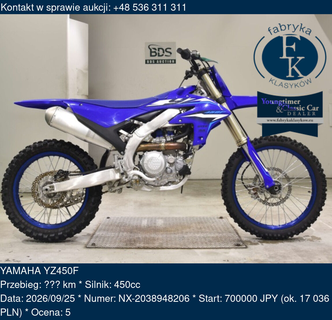 YAMAHA YZ450F  - zdjęcie 2