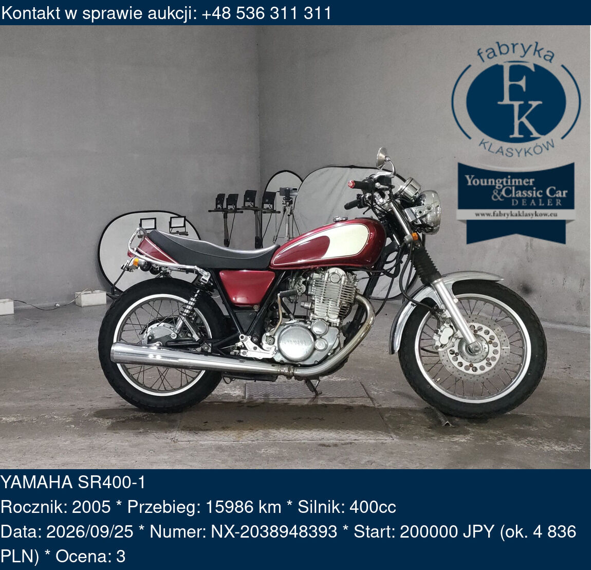 YAMAHA SR400-1 2005 - zdjęcie 2