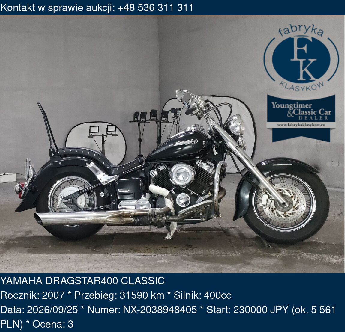 YAMAHA DRAGSTAR400 CLASSIC 2007 - zdjęcie 2