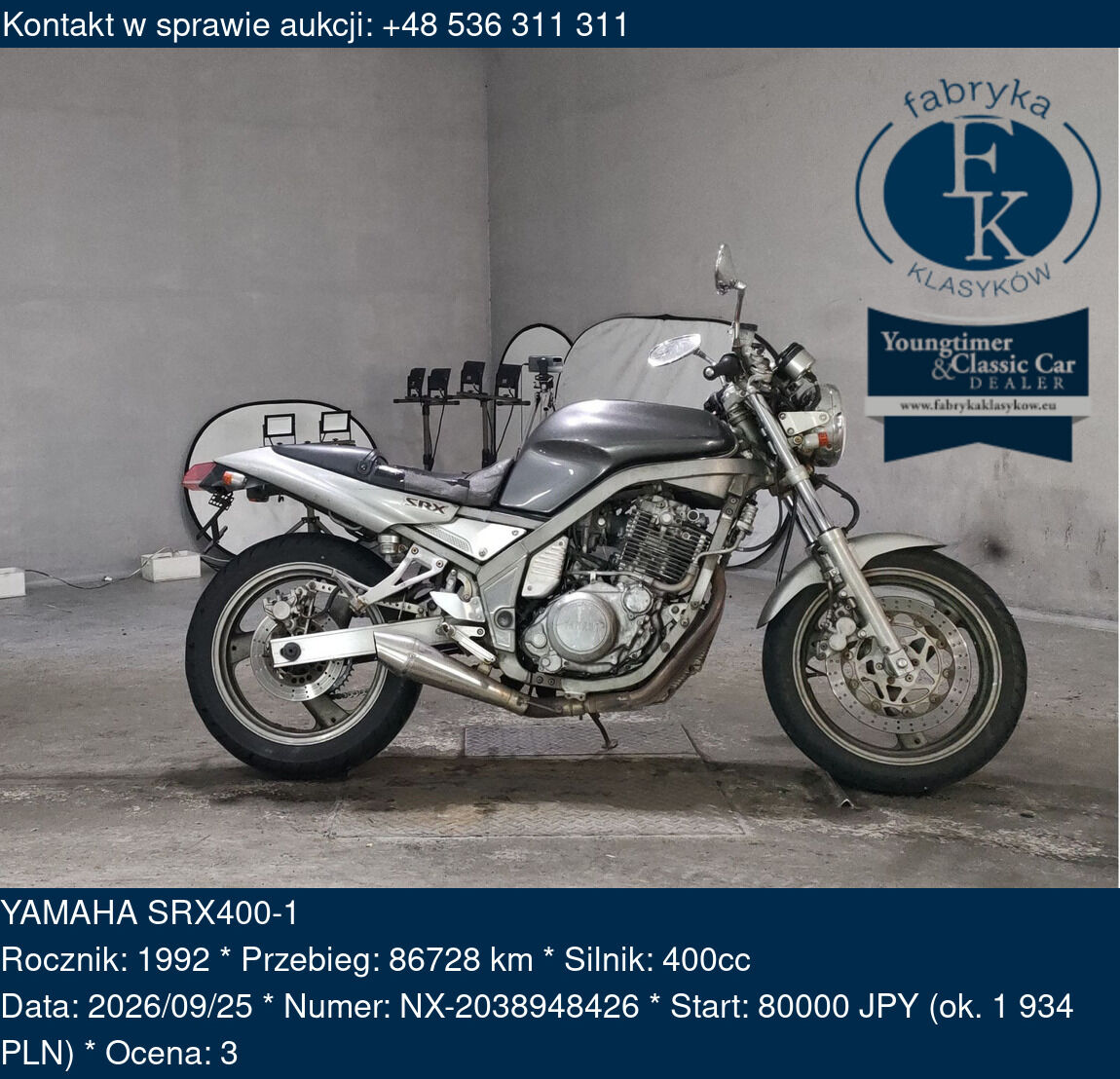 YAMAHA SRX400-1 1992 - zdjęcie 2