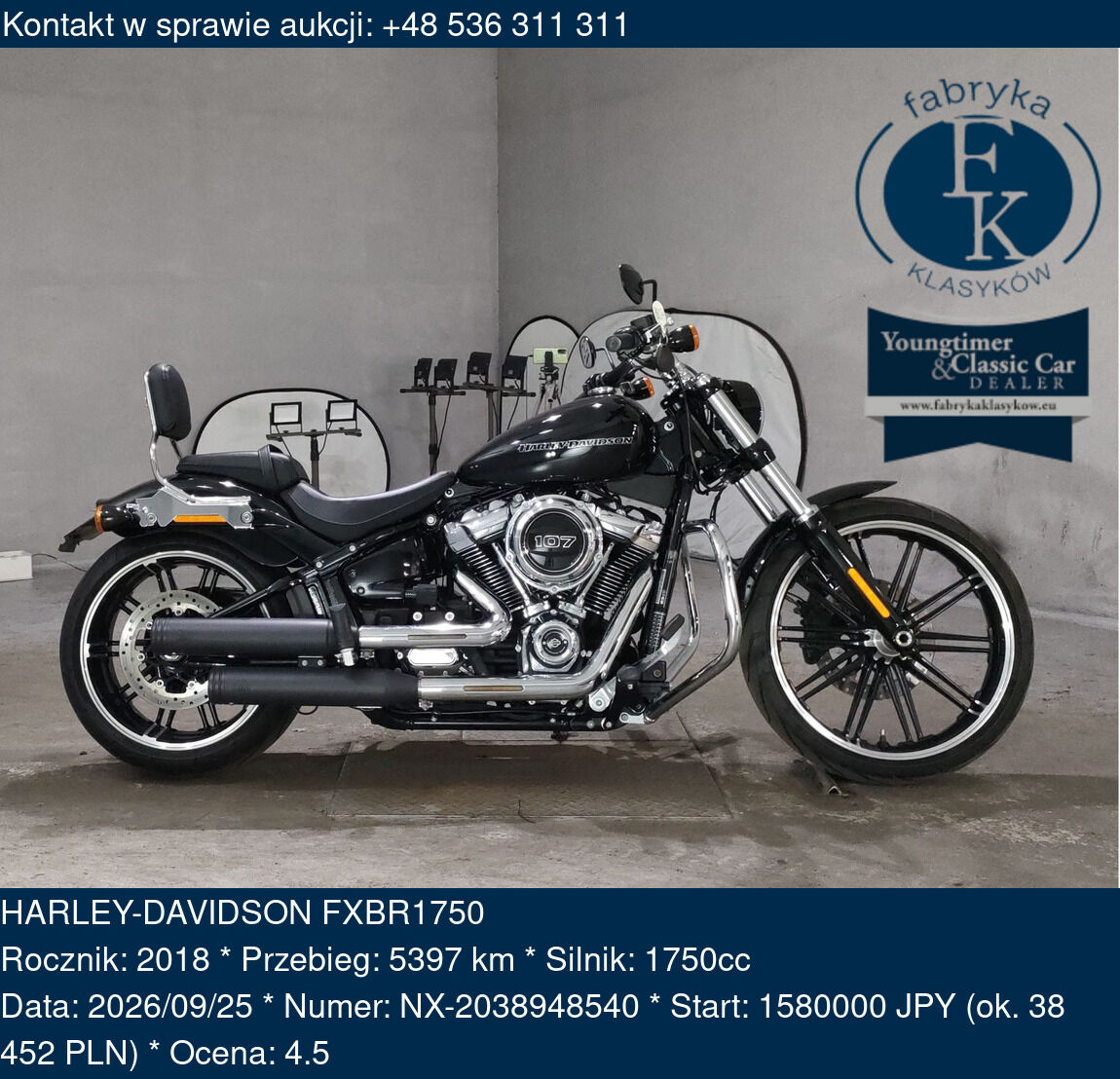 HARLEY-DAVIDSON FXBR1750 2018 - zdjęcie 2