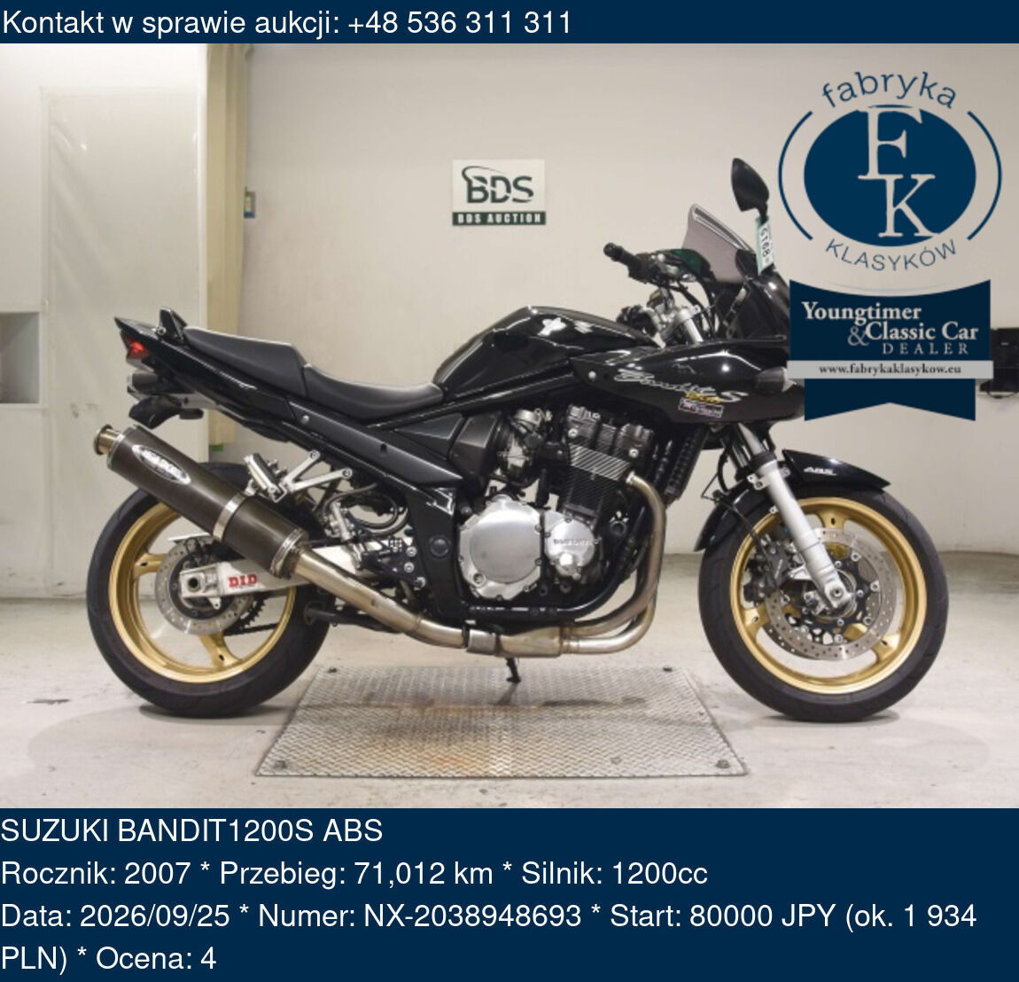 SUZUKI BANDIT1200S ABS 2007 - zdjęcie 2