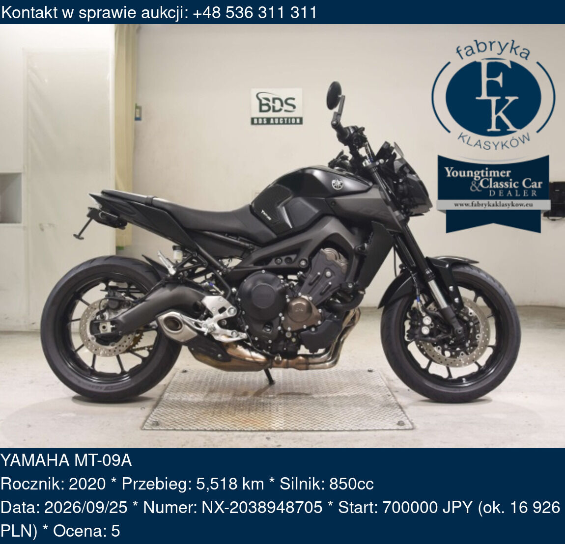 YAMAHA MT-09A 2020 - zdjęcie 2
