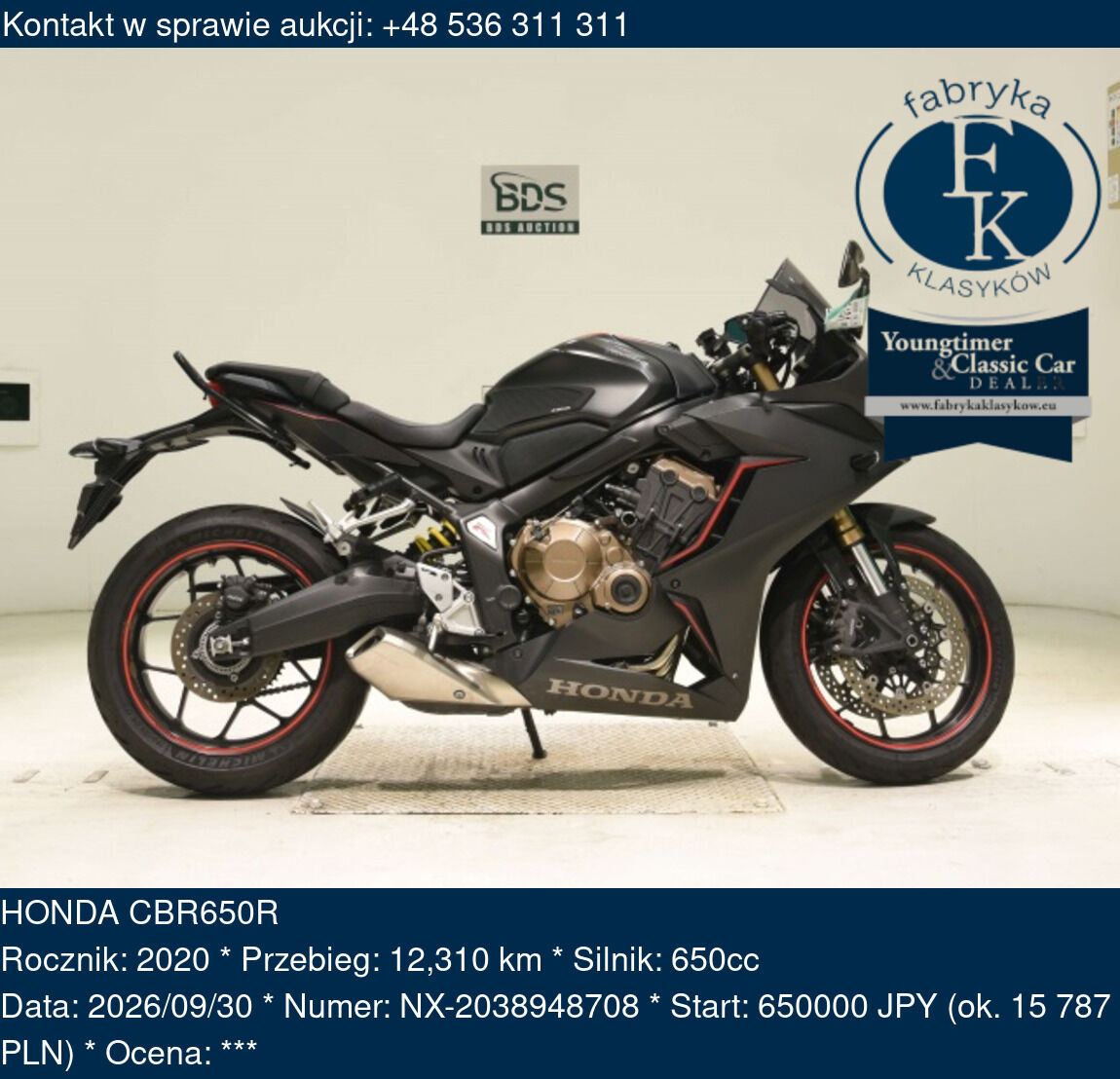 HONDA CBR650R 2020 - zdjęcie 2