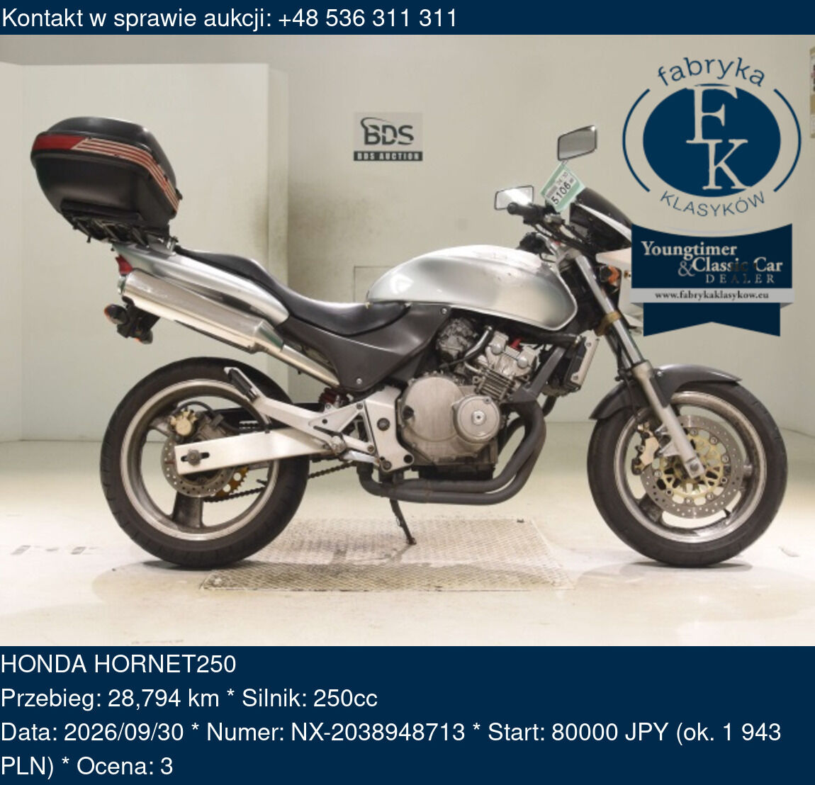 HONDA HORNET250  - zdjęcie 2