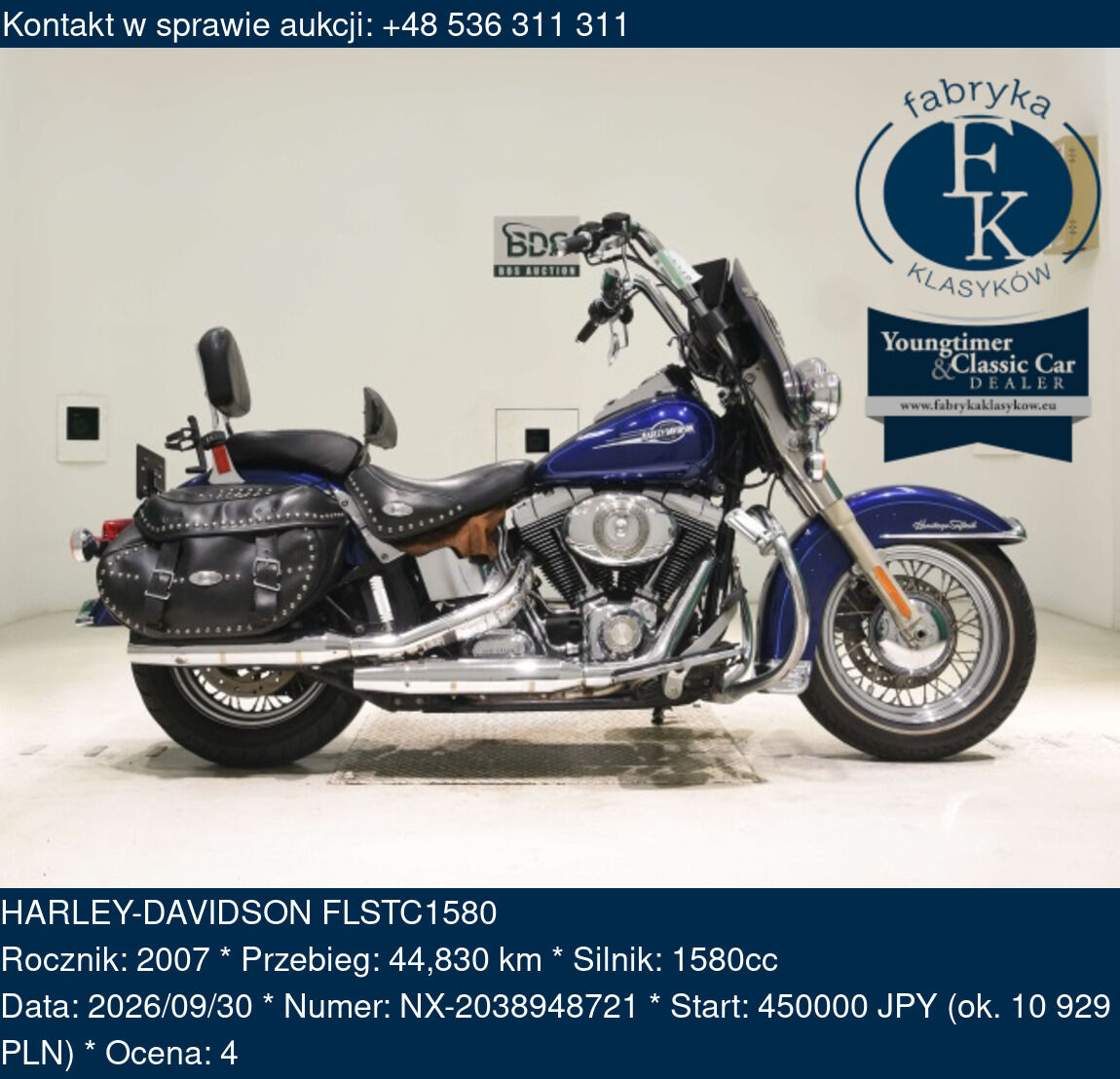 HARLEY-DAVIDSON FLSTC1580 2007 - zdjęcie 2