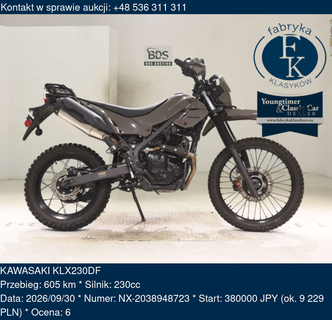 KAWASAKI KLX230DF  - zdjęcie 2