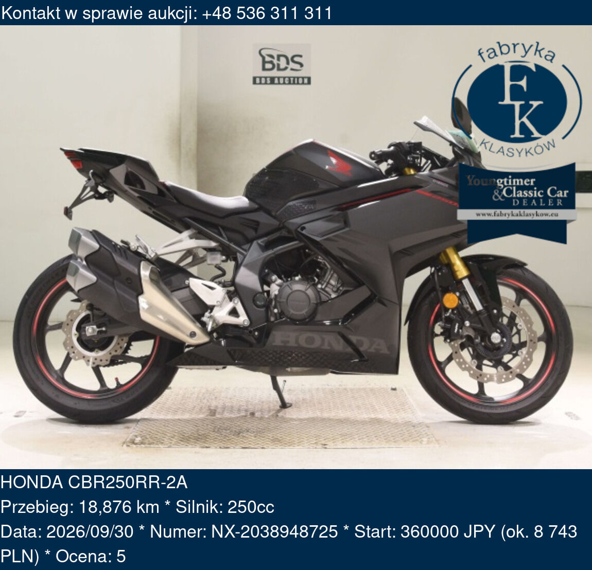 HONDA CBR250RR-2A  - zdjęcie 2