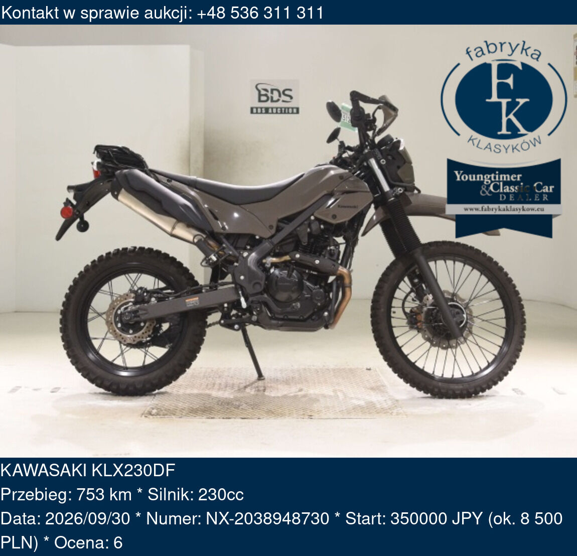 KAWASAKI KLX230DF  - zdjęcie 2