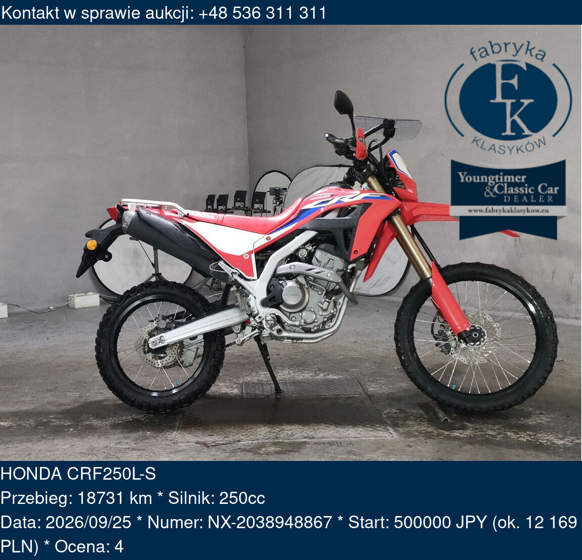 HONDA CRF250L-S  - zdjęcie 2