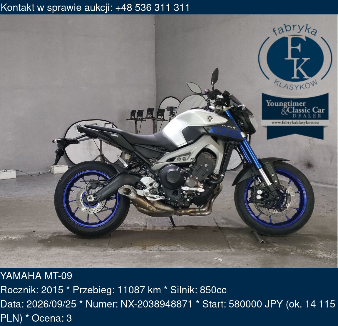 YAMAHA MT-09 2015 - zdjęcie 2
