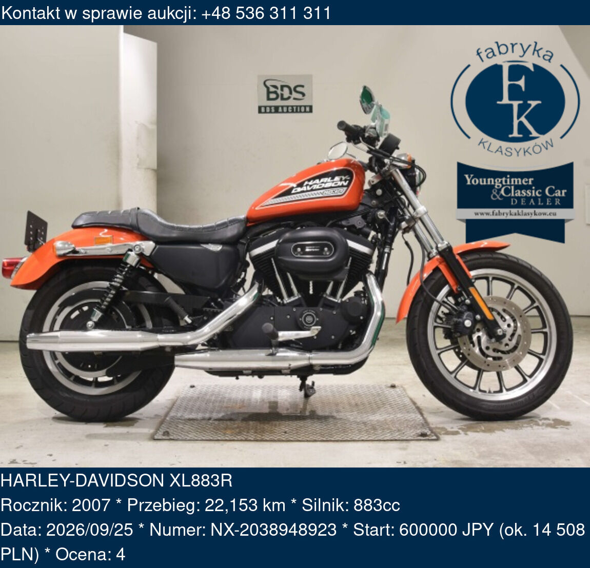 HARLEY-DAVIDSON XL883R 2007 - zdjęcie 2