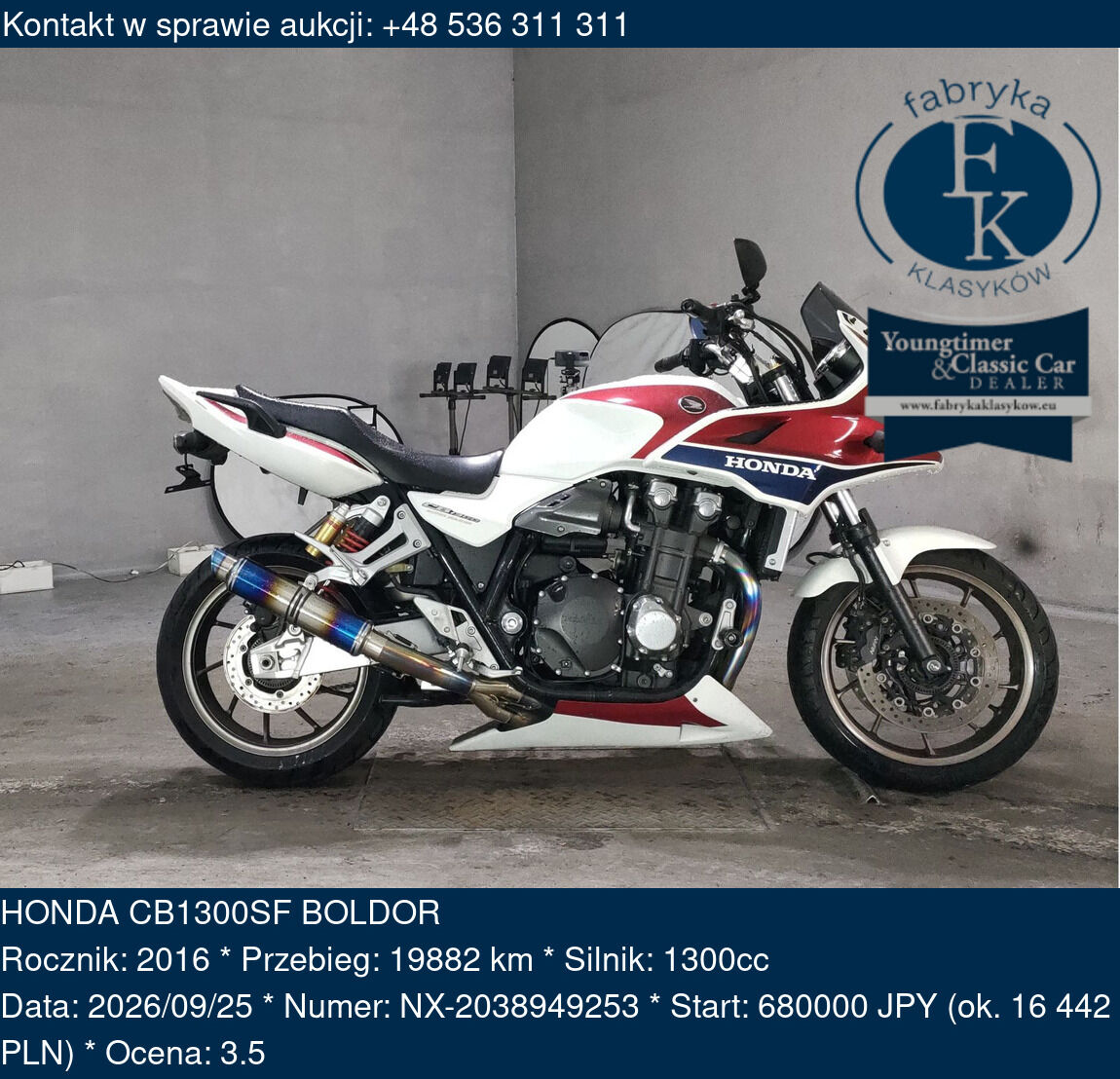 HONDA CB1300SF BOLDOR 2016 - zdjęcie 2