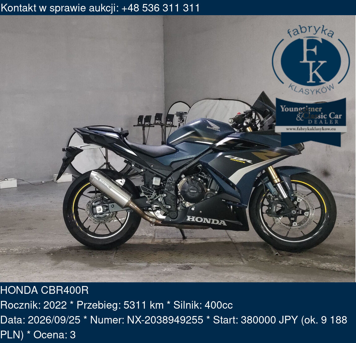 HONDA CBR400R 2022 - zdjęcie 2