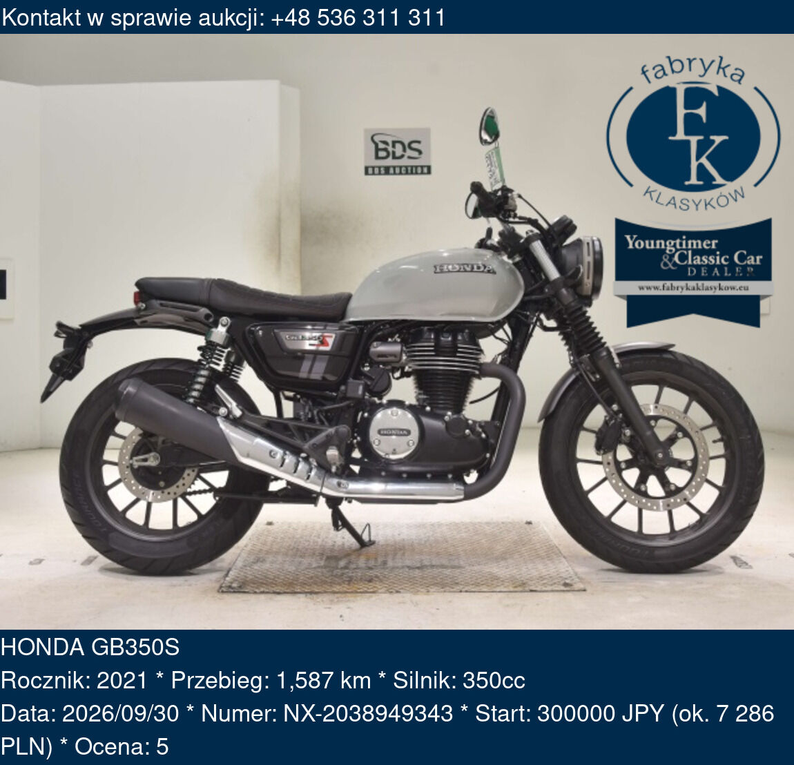 HONDA GB350S 2021 - zdjęcie 2