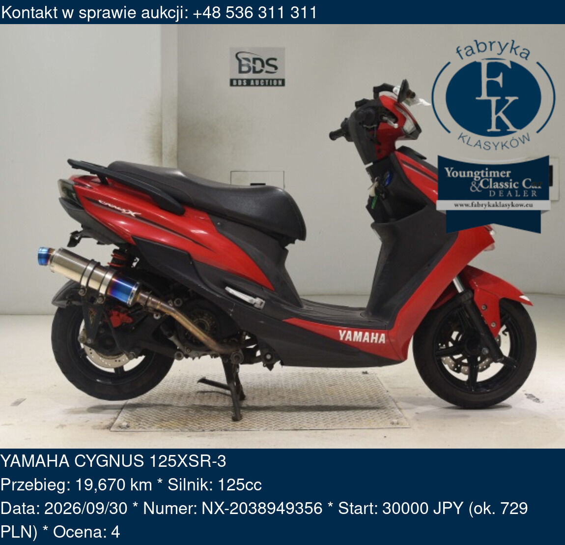 YAMAHA CYGNUS 125XSR-3  - zdjęcie 2