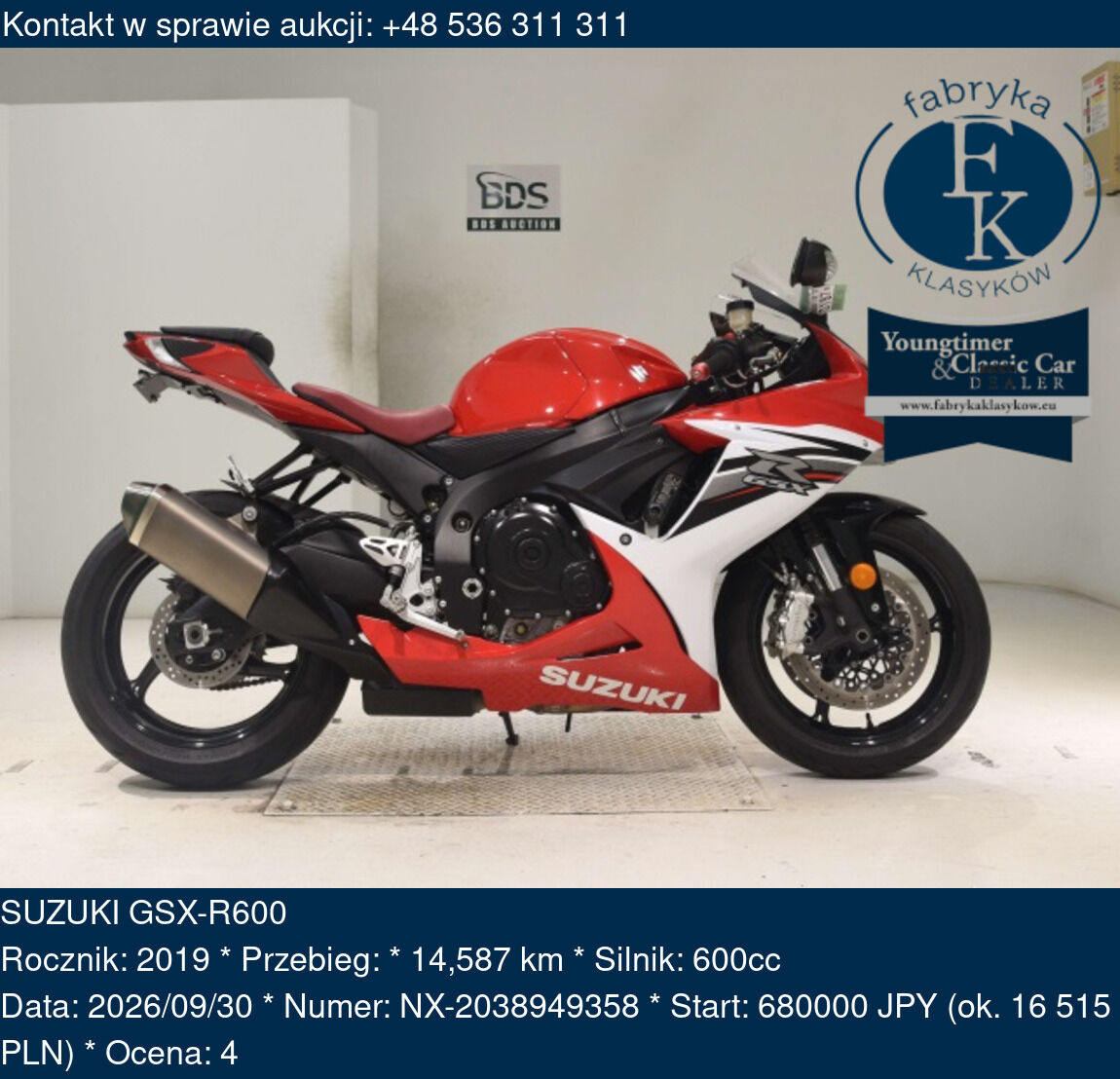 SUZUKI GSX-R600 2019 - zdjęcie 2