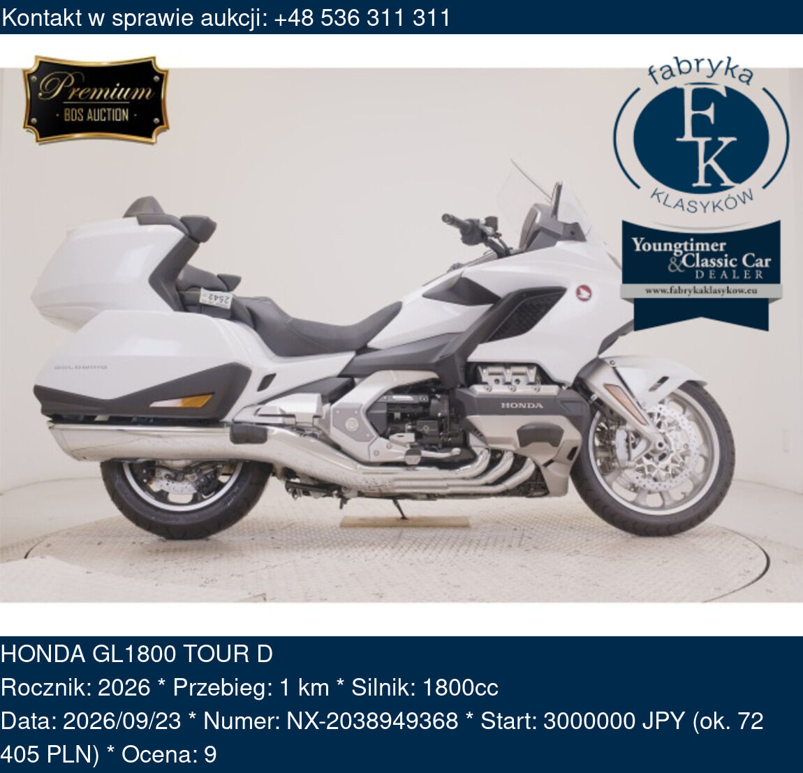 HONDA GL1800 TOUR D 2026 - zdjęcie 2