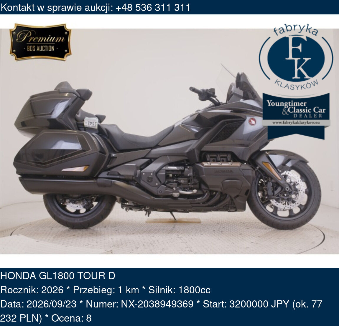 HONDA GL1800 TOUR D 2026 - zdjęcie 2