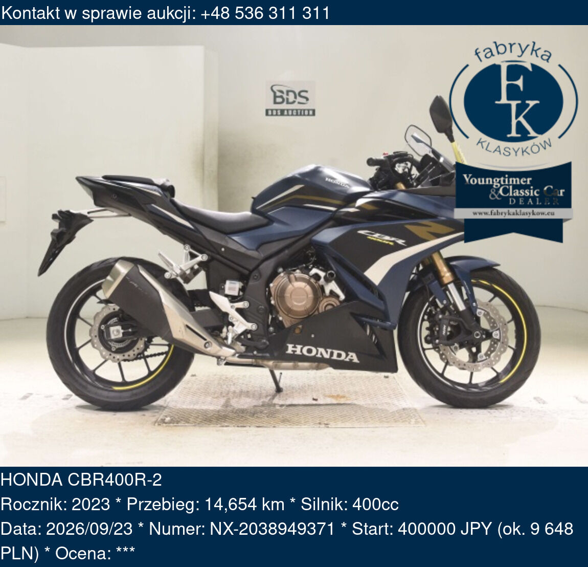 HONDA CBR400R-2 2023 - zdjęcie 2