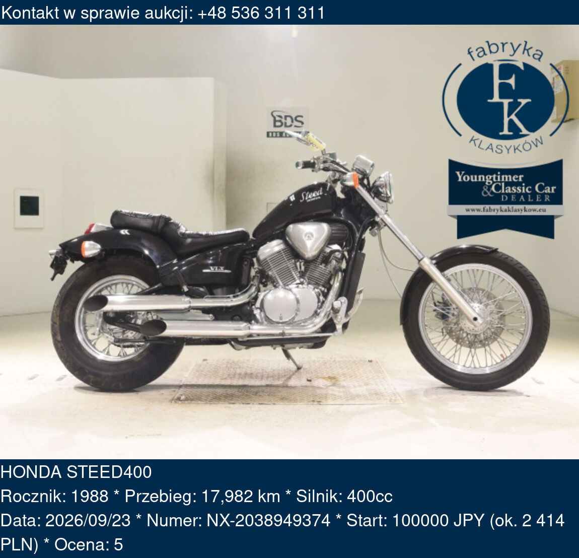 HONDA STEED400 1988 - zdjęcie 2