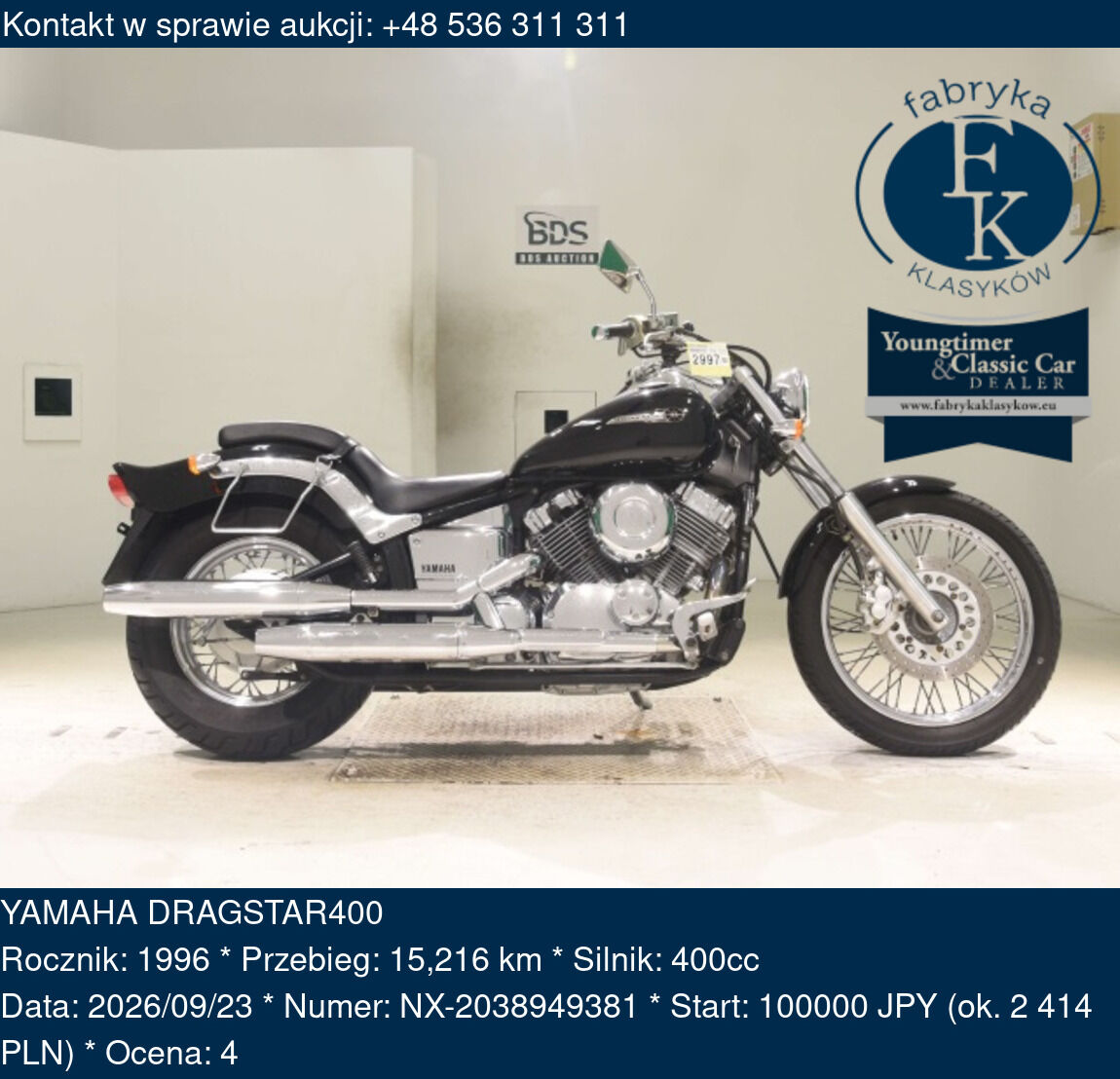 YAMAHA DRAGSTAR400 1996 - zdjęcie 2