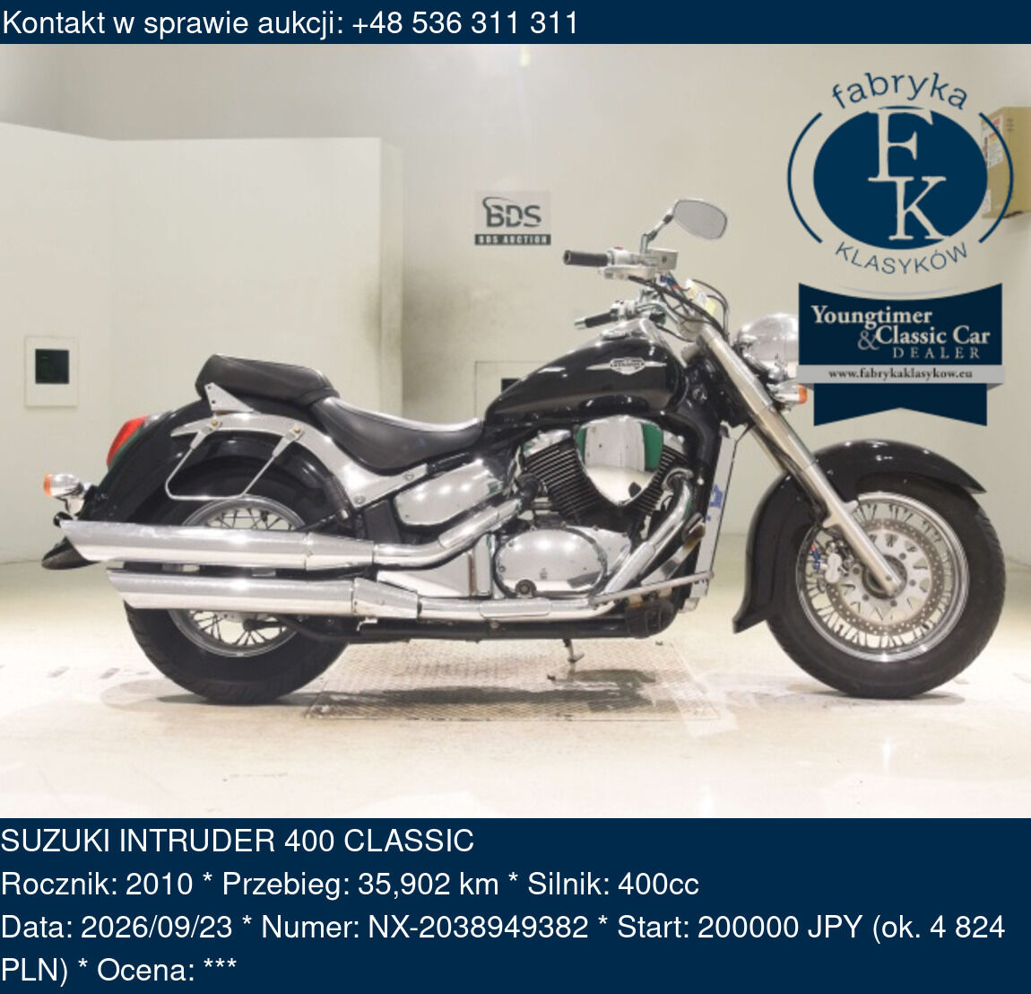 SUZUKI INTRUDER 400 CLASSIC 2010 - zdjęcie 2