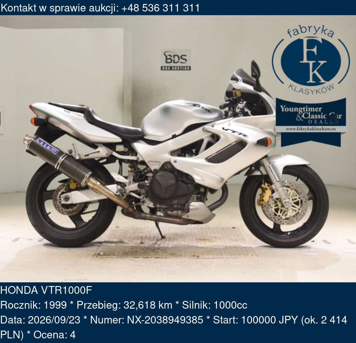 HONDA VTR1000F 1999 - zdjęcie 2