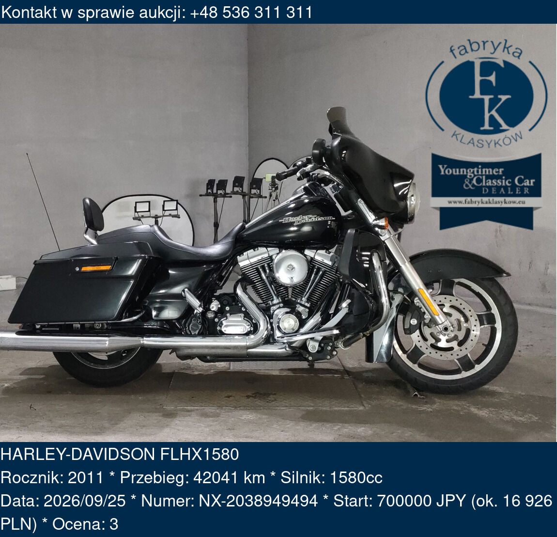HARLEY-DAVIDSON FLHX1580 2011 - zdjęcie 2